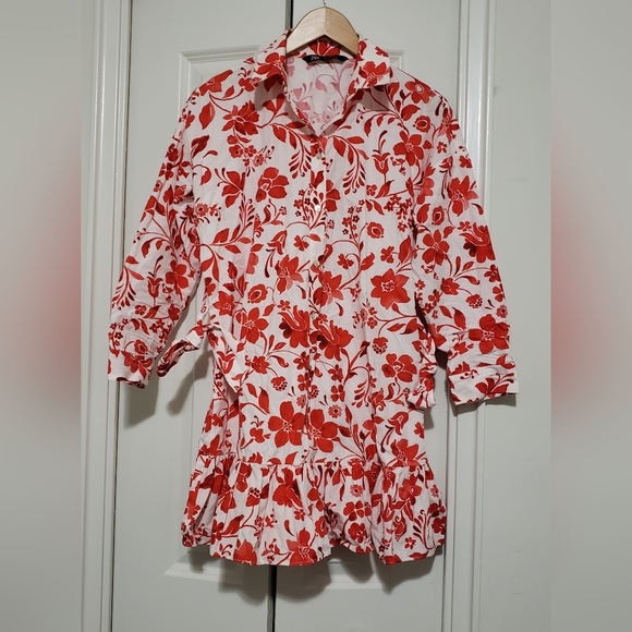 Zara Printed Mini Dress - Picture 4 of 7